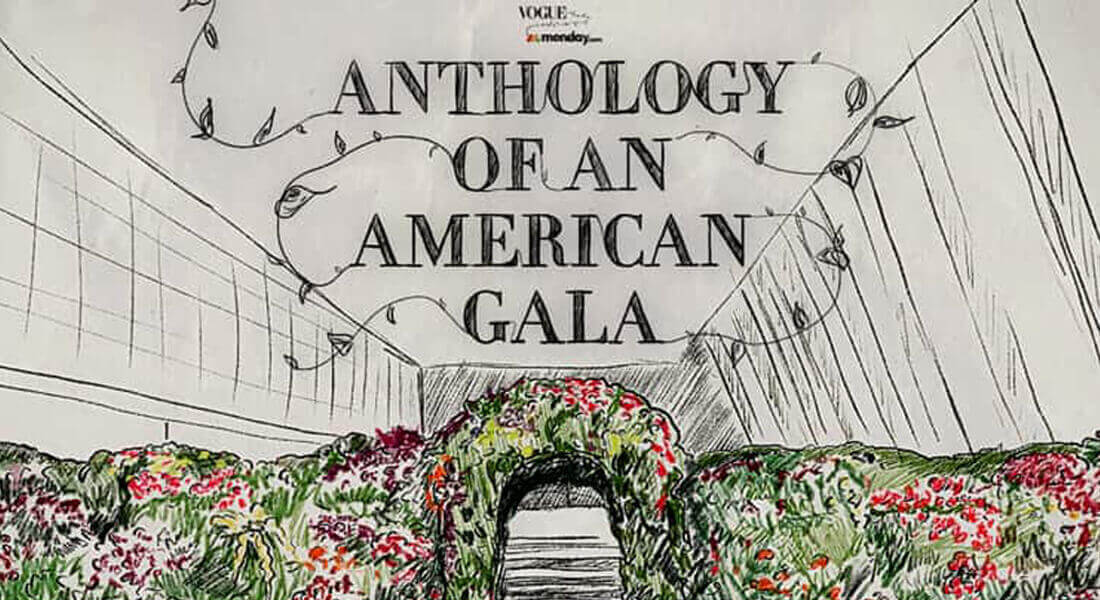Anthology of an American Gala (Text over ilustration)